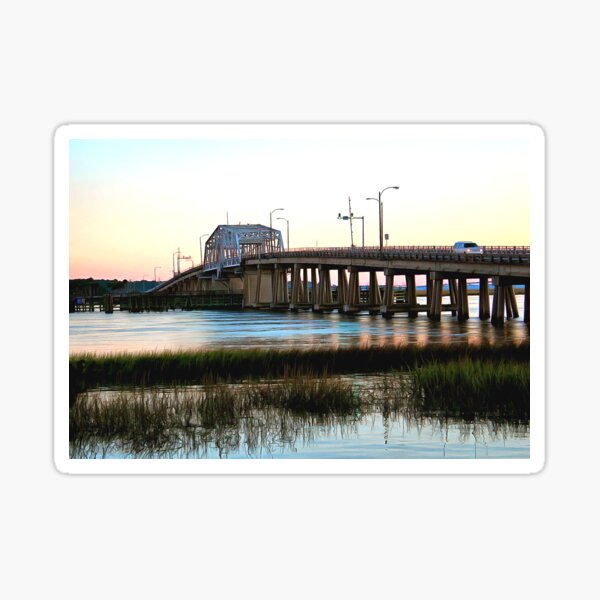 Item preview, Beaufort Woods Memorial Bridge at Sunset designed and sold by SeaChangeDesign.