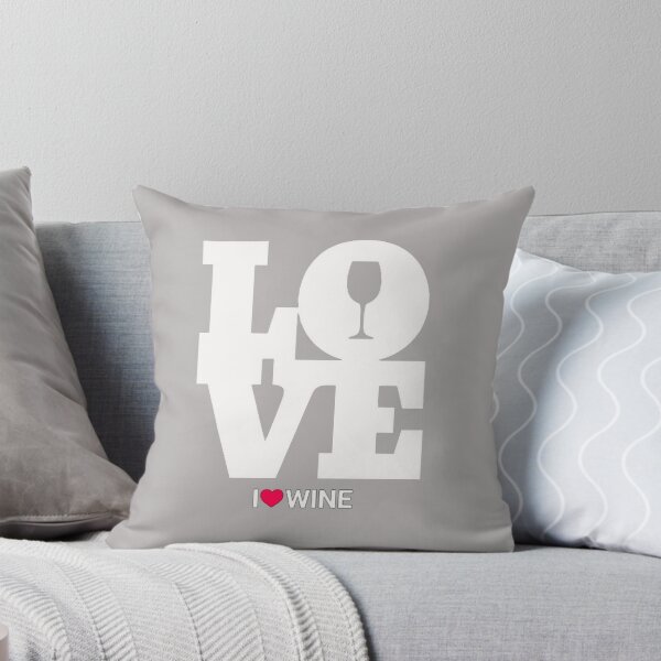 Item preview, I Love Wine Wording Text Label Slogan designed and sold by WearWolfDesigns.