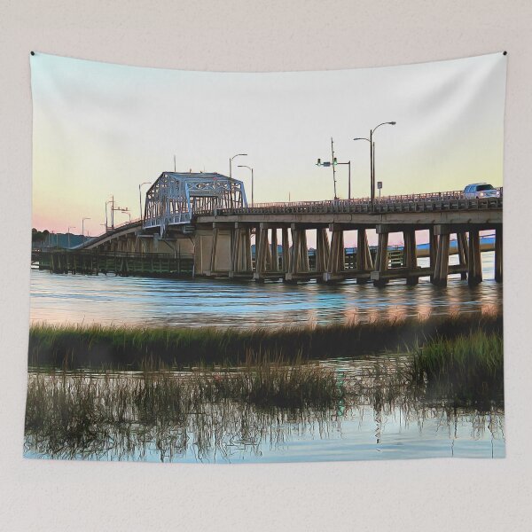 Item preview, Beaufort Woods Memorial Bridge at Sunset designed and sold by SeaChangeDesign.