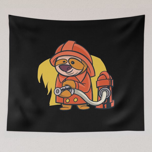 Item preview, Firefighter Sloth designed and sold by Hoiho Adventure Shirts.