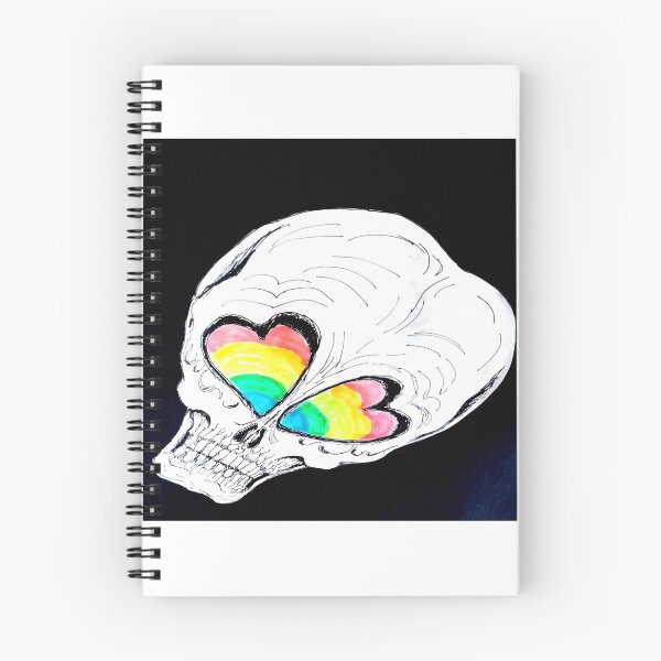 Item preview, Alien skull with rainbow heart eyes designed and sold by gailmariekern.