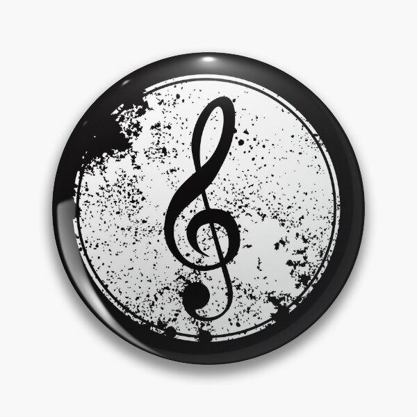 Item preview, Musical Clef Bold Grunge White Circle Design  designed and sold by EarthArtDesigns.