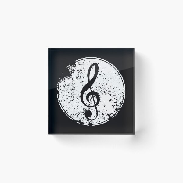 Item preview, Musical Clef Bold Grunge White Circle Design  designed and sold by EarthArtDesigns.
