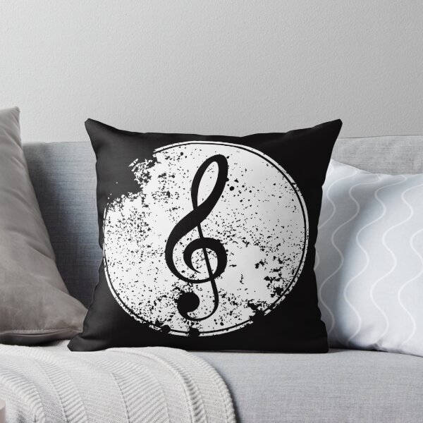 Item preview, Musical Clef Bold Grunge White Circle Design  designed and sold by EarthArtDesigns.