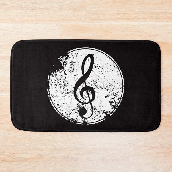 Item preview, Musical Clef Bold Grunge White Circle Design  designed and sold by EarthArtDesigns.