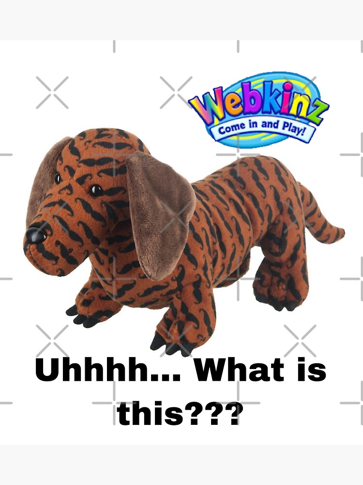 "kinz mustache wiener dog uhhhh what is this meme" Sticker for Sale by dyslsexyia Redbubble