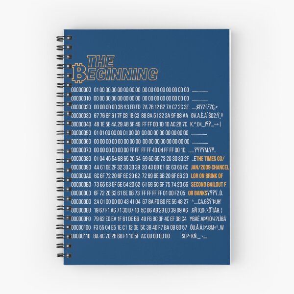 Item preview, Beginning Bitcoin Genesis Block by Satoshi Nakamoto Message 2009 designed and sold by ravishdesigns.