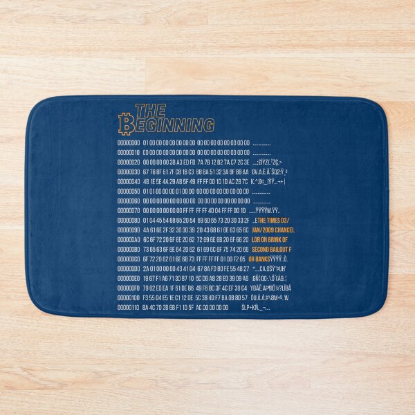 Item preview, Beginning Bitcoin Genesis Block by Satoshi Nakamoto Message 2009 designed and sold by ravishdesigns.