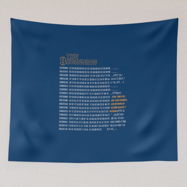 Item preview, Beginning Bitcoin Genesis Block by Satoshi Nakamoto Message 2009 designed and sold by ravishdesigns.