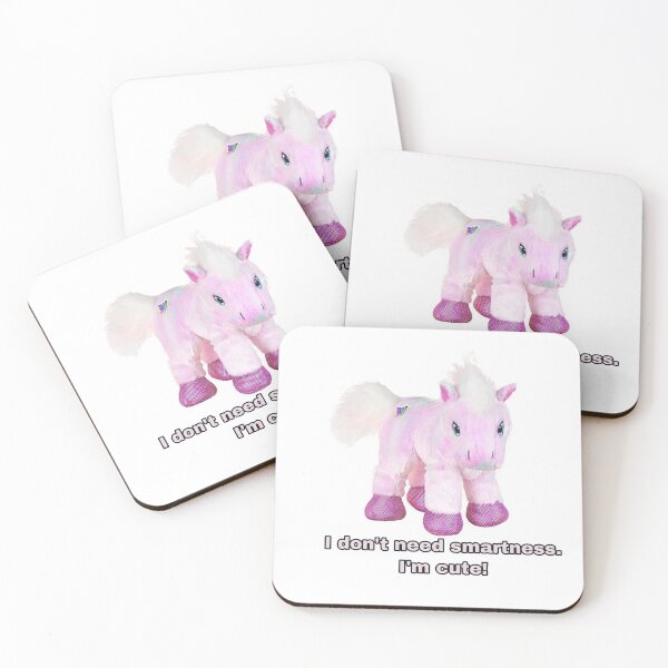 Item preview, Webkinz pink pony I don’t need smartness. I’m cute! Meme designed and sold by dyslsexyia.