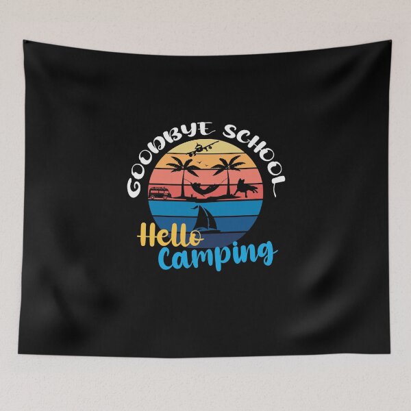 Item preview,  Goodbye school Hello camping , Funny Teacher , Teacher Off Duty, School's Out For Summer, Last Day Of school, End Of school Year designed and sold by Rassitni.