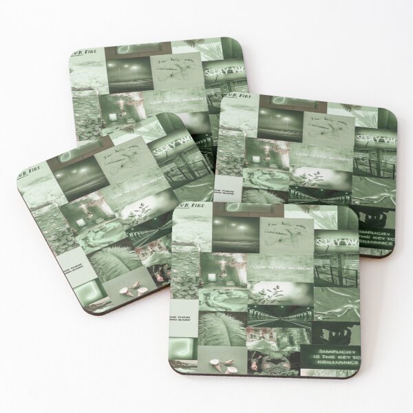 Item preview, green collage designed and sold by aloha-designs.