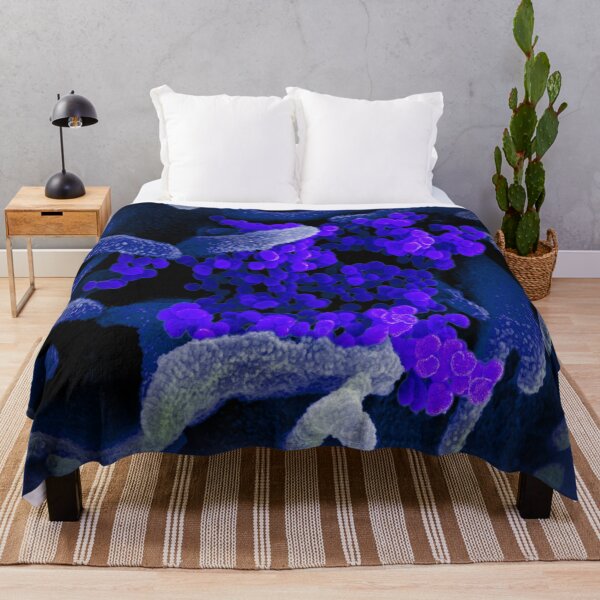 Item preview,  Dangerous Beauty of Nature Virology blue pattern designed and sold by dreamofdenim.