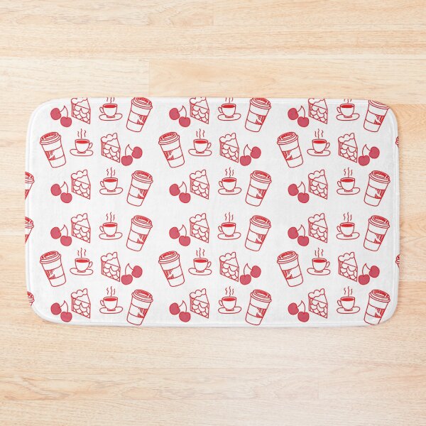 Item preview, Coffee and Cherry Pie Pattern in Red and White designed and sold by LavenderMint.