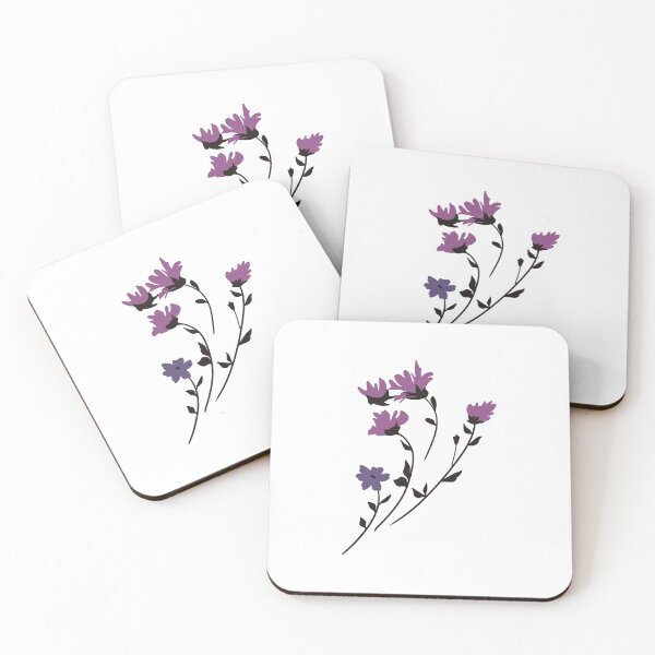 Item preview, Free with the wind - Purple and magenta flowers designed and sold by alibel.