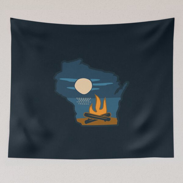 Item preview, Wisconsin Full Moon Campfire on the Lake Too designed and sold by gstrehlow2011.