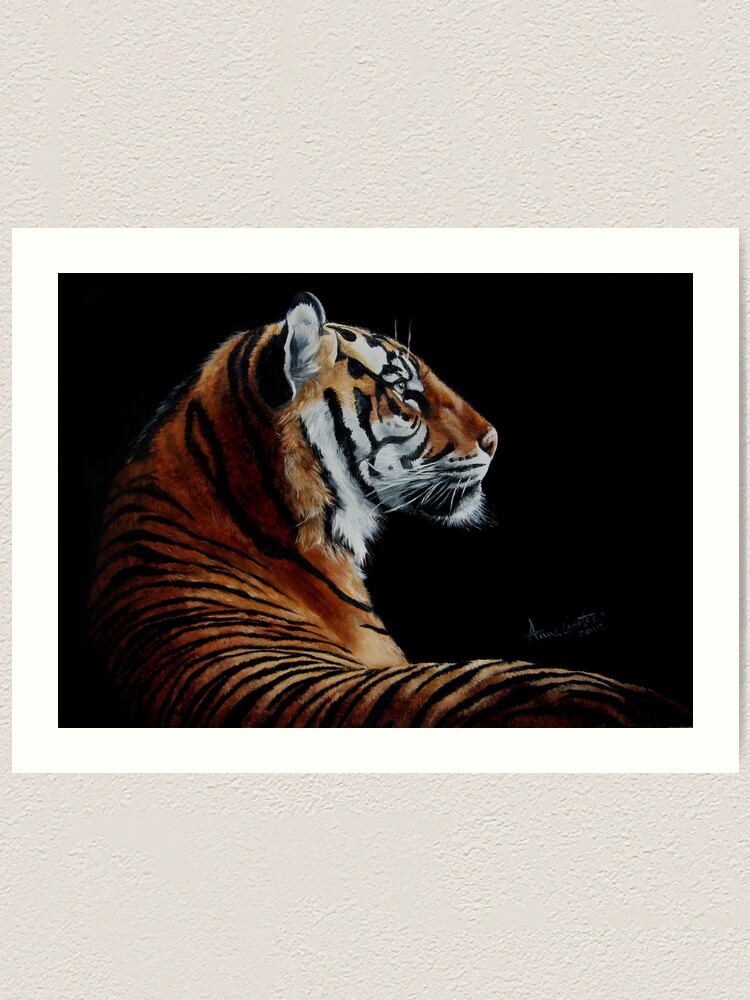 Alternate view of Burning Bright - tiger Art Print