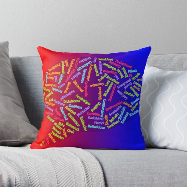 Pretty Not-So-Sweary: I Use Bad Words Throw Pillow by CynthiaF