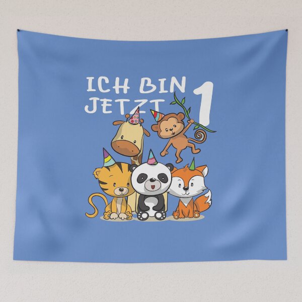 Item preview, I'm already 1 birthday party kids baby zoo animals design designed and sold by brunsch-print.