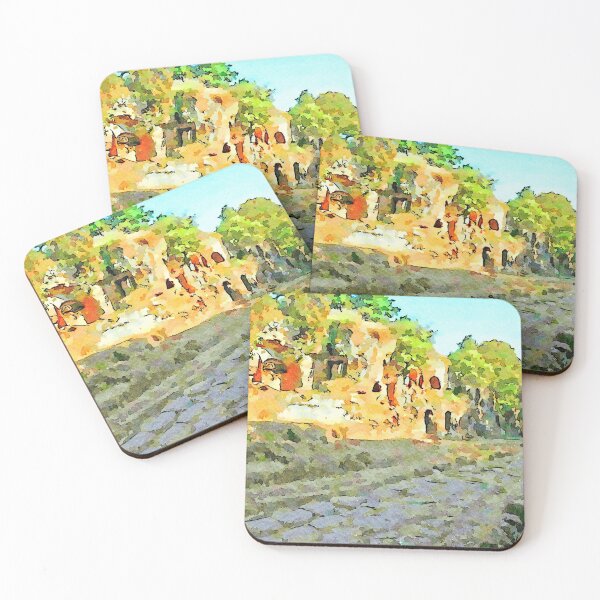 Item preview, Roman road with tuff cliff and Etruscan tombs designed and sold by Giuseppe Cocco.