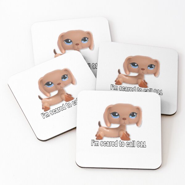 Item preview, Littlest pet shop Puppy I’m scared to call 911 designed and sold by dyslsexyia.