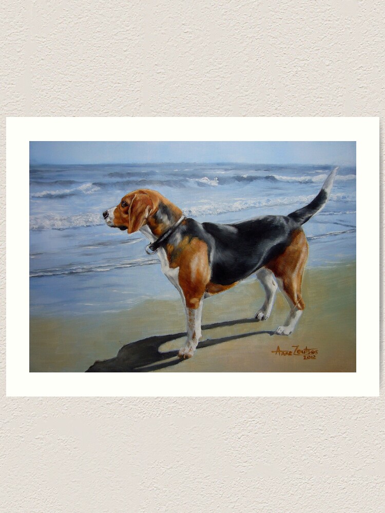 Alternate view of Beagle Sea View Art Print