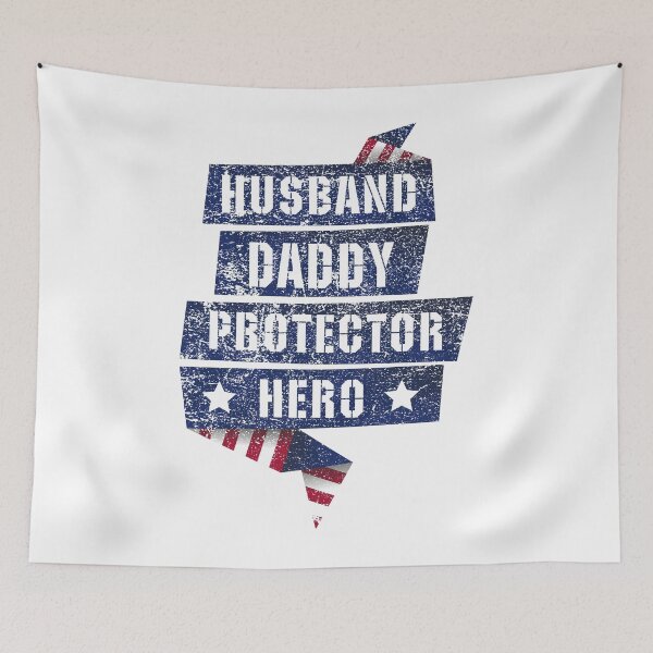 Item preview, Husband Daddy Protector Hero Fathers Day Independence day gift designed and sold by lxmag.