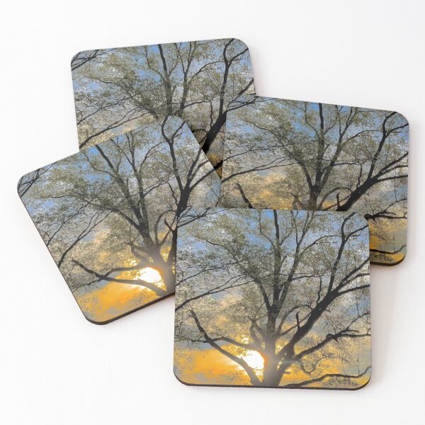 Item preview, Sun Setting Behind Tree - Pretty Sunset - Nature Photo designed and sold by Cosmic-Ferret.