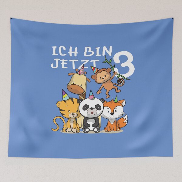 Item preview, I'm already 3 birthday party kids baby zoo animals design designed and sold by brunsch-print.