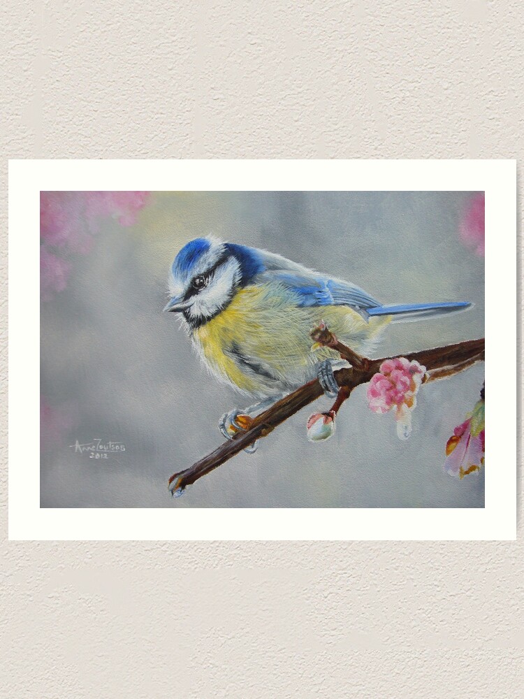 Alternate view of Blue Tit with Blossom Art Print