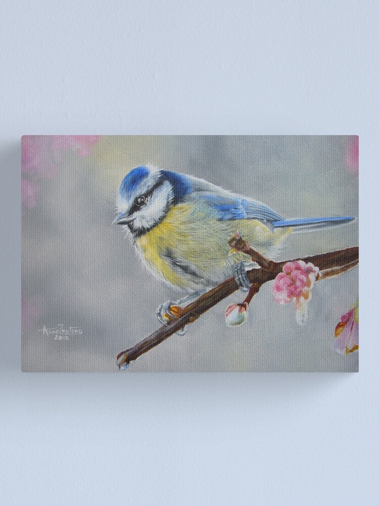 Alternate view of Blue Tit with Blossom Canvas Print