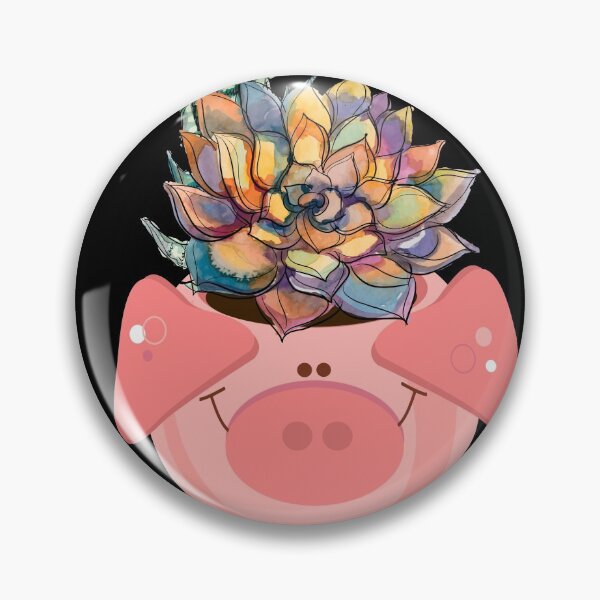 Item preview, Bloom Where You're Planted Pig Succulents Positive designed and sold by creative321.