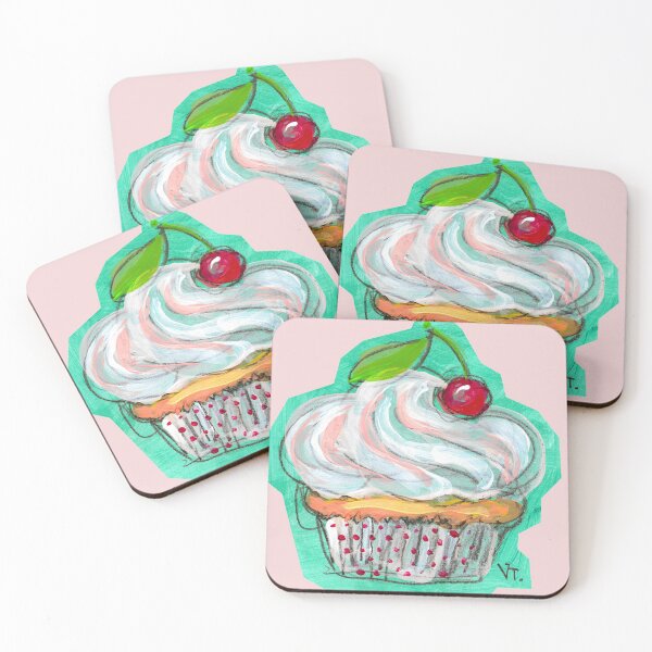 Item preview, Sweet cute funny cupcake dessert for friend, girlfriend, kid, baby. Best gift at birthday party or celebration. designed and sold by RukkiZukkiArt.