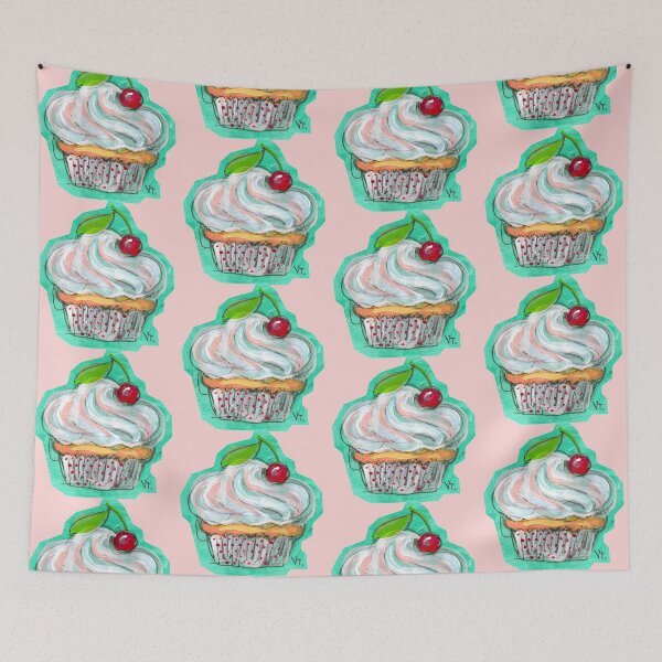 Item preview, Sweet cute funny cupcake dessert for friend, girlfriend, kid, baby. Best gift at birthday party or celebration. designed and sold by RukkiZukkiArt.