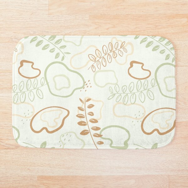 Item preview, Modern white plant pattern designed and sold by Nikamii.