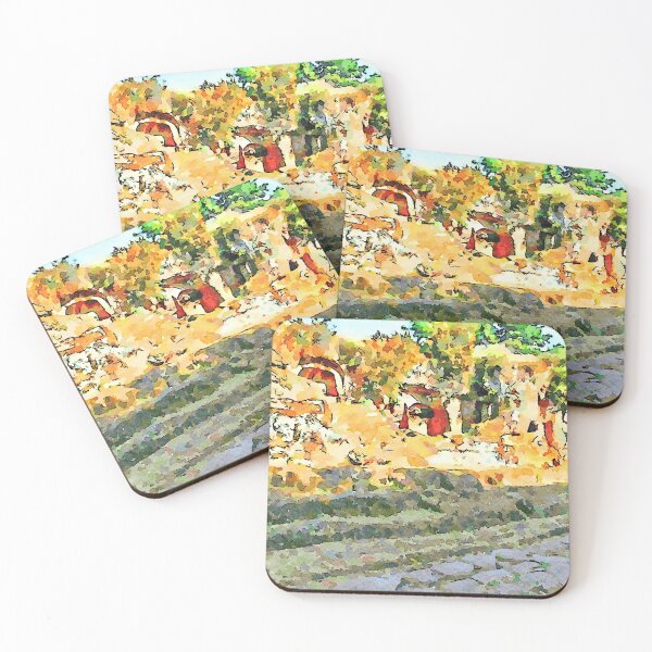 Item preview, Roman road with tuff cliff and Etruscan tombs designed and sold by Giuseppe Cocco.