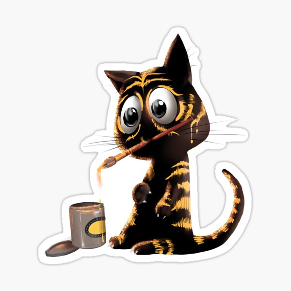 BlackKitten - Neue Farben anprobieren Sticker