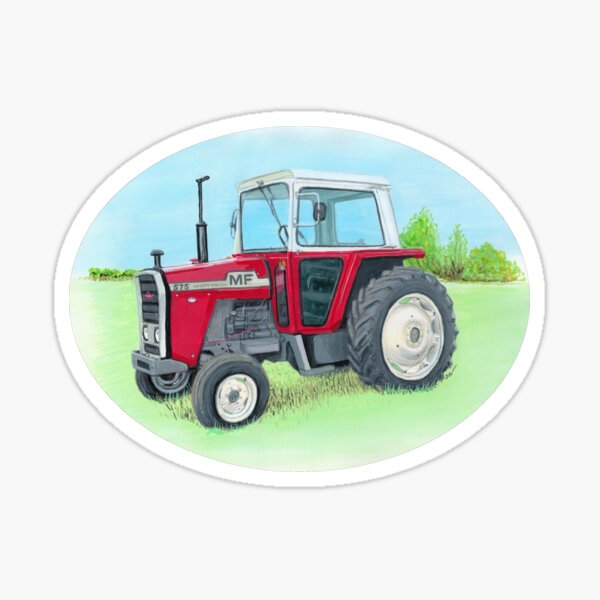 Tractor in Field Sticker