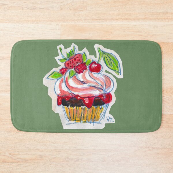 Item preview, Sweet cute funny cupcake dessert for friend, girlfriend, kid, baby. Best gift at birthday party or celebration. designed and sold by RukkiZukkiArt.
