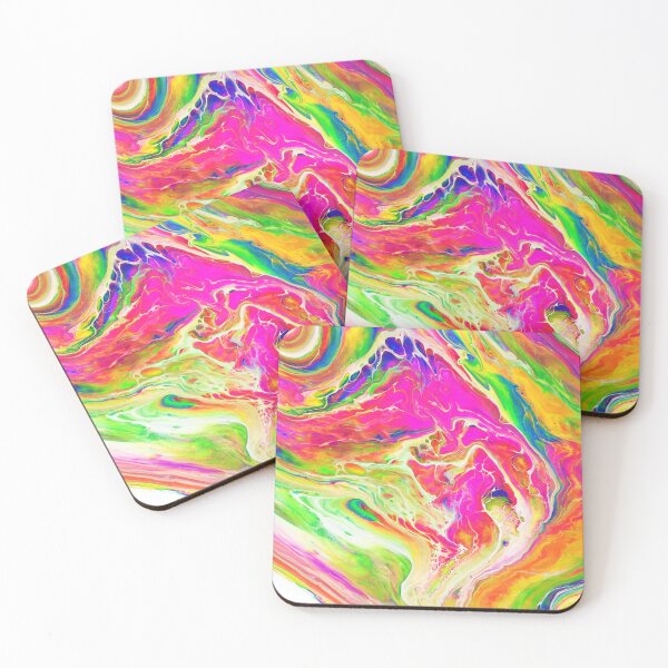 Item preview, Rainbow Maelstrom abstract acrylic painting on canvas designed and sold by Color Splash Gallery.