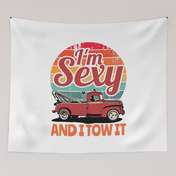 Item preview, Vintage Sunset Tow Truck Operator Pun designed and sold by Maria Garcia.