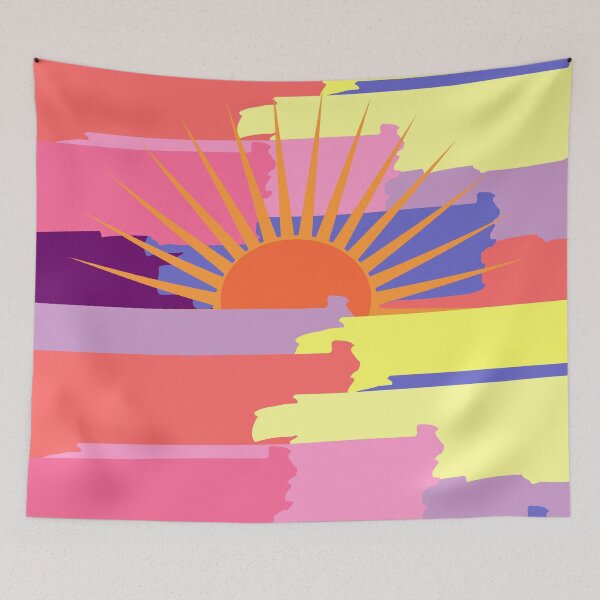 Item preview, Vibrant Color Brush Strokes With Sun designed and sold by DJDesigns70.