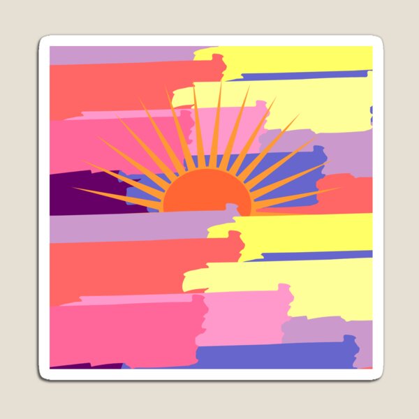 Item preview, Vibrant Color Brush Strokes With Sun designed and sold by DJDesigns70.