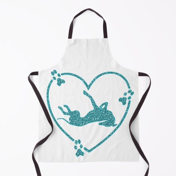 Item preview, Greyhound Roaching Heart Paw Prints Turquoise Glitter-look designed and sold by GreytGraphicals.