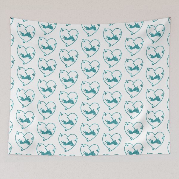 Item preview, Greyhound Roaching Heart Paw Prints Turquoise Glitter-look designed and sold by GreytGraphicals.