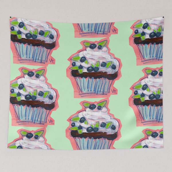 Item preview, Sweet cute funny cupcake dessert for friend, girlfriend, kid, baby. Best gift at birthday party or celebration. designed and sold by RukkiZukkiArt.