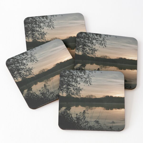 Item preview, Whispy, streaky clouds during sunrise overlooking Hosehill Lake, Thatcham, Reading, UK designed and sold by Sanscapes.