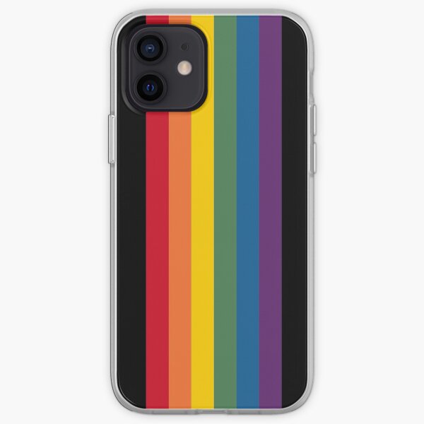 Minimalist Retro Rainbow Stripe - Vintage 1970s 1980s Style - 70s, 80s iPhone Soft Case