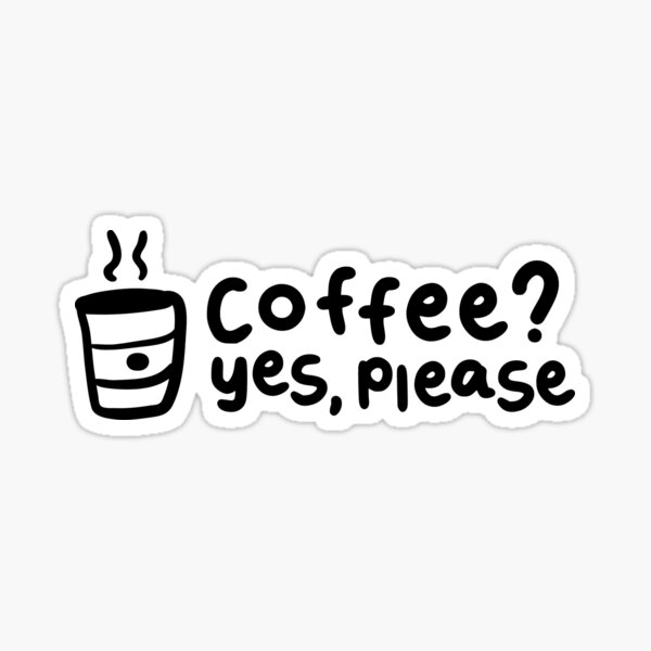 ¿Café? Si, por favor Pegatina