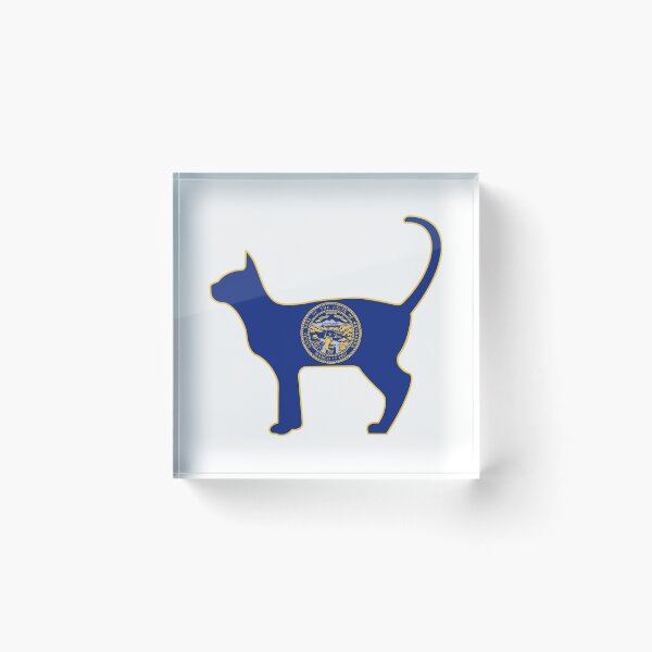 Item preview, State of Nebraska Flag for Cat Lovers designed and sold by Gsallicat.